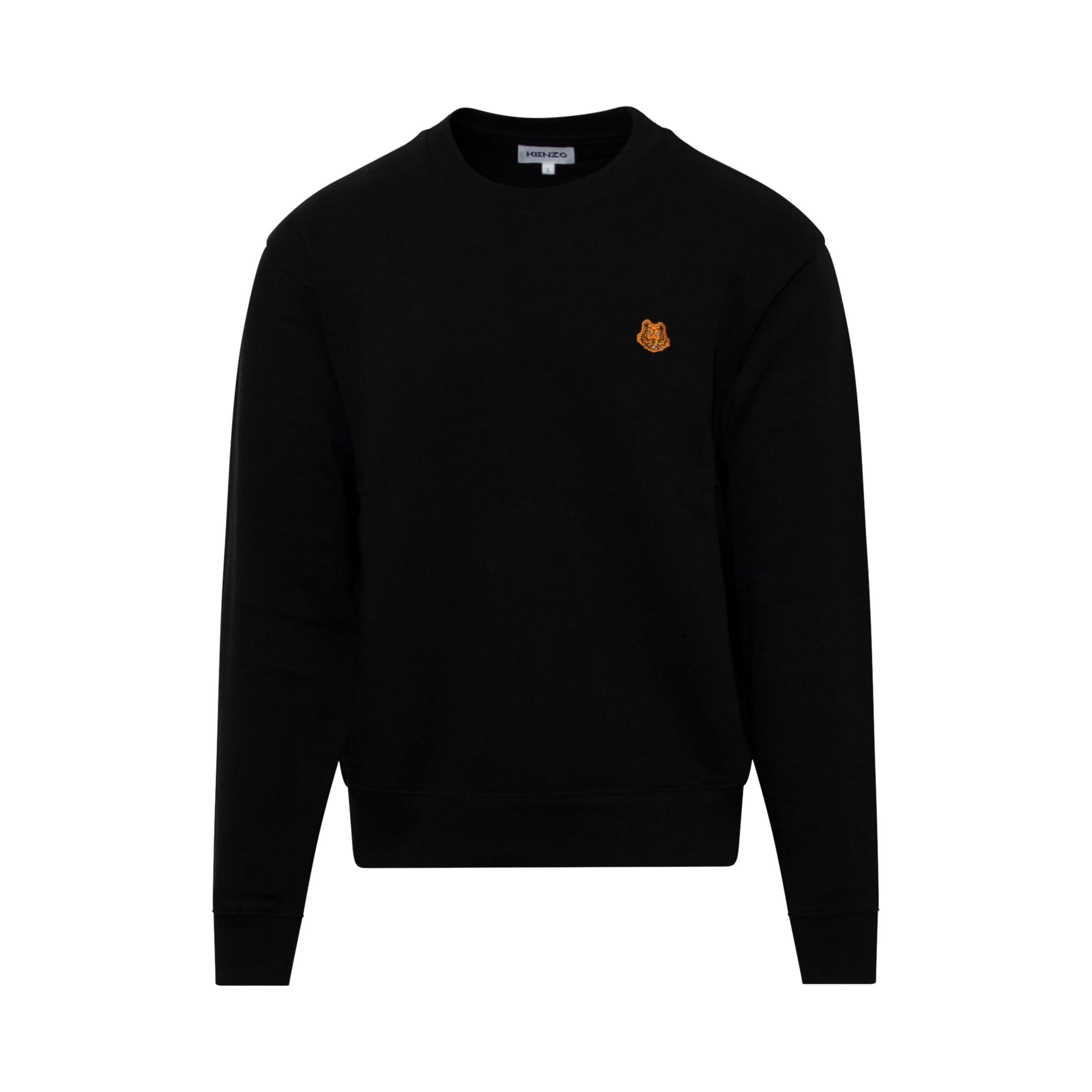 Kenzo Tiger Crest Sweatshirts in Black