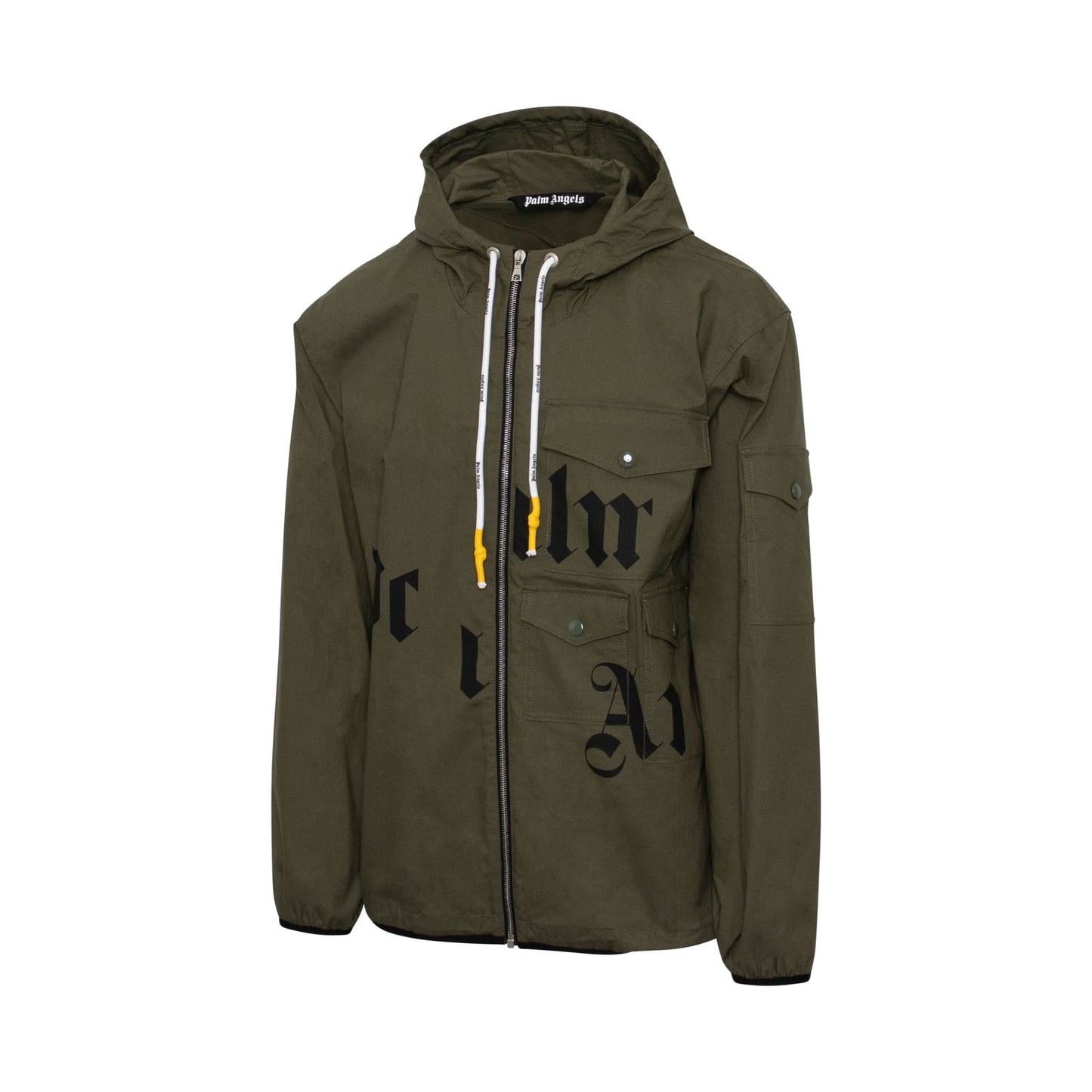 Military Broken Logo Windbreaker Jacket in Military