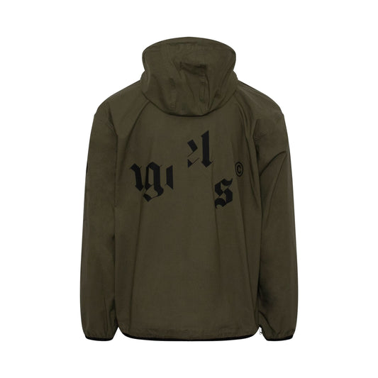 Military Broken Logo Windbreaker Jacket in Military