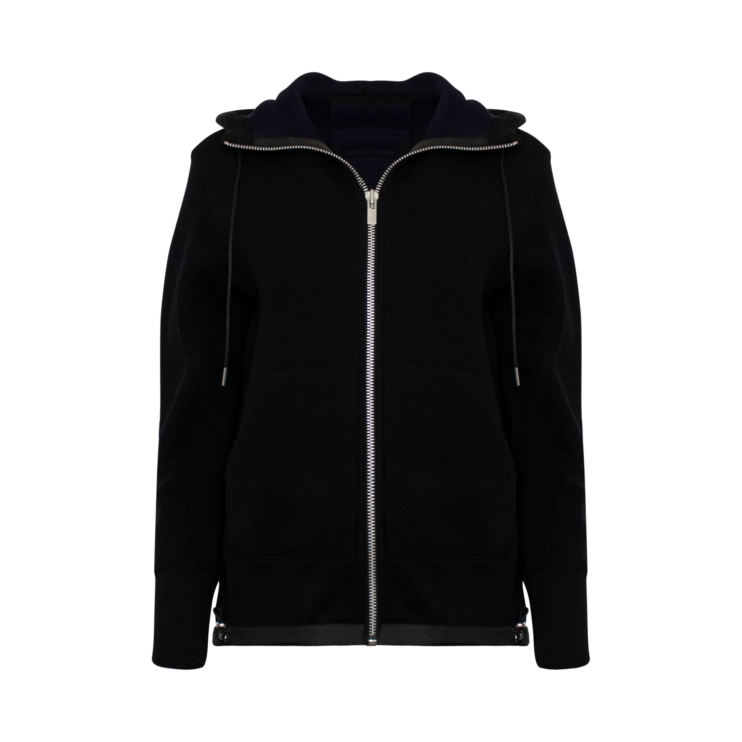 Classic Sponge Zip Hoodie in Black