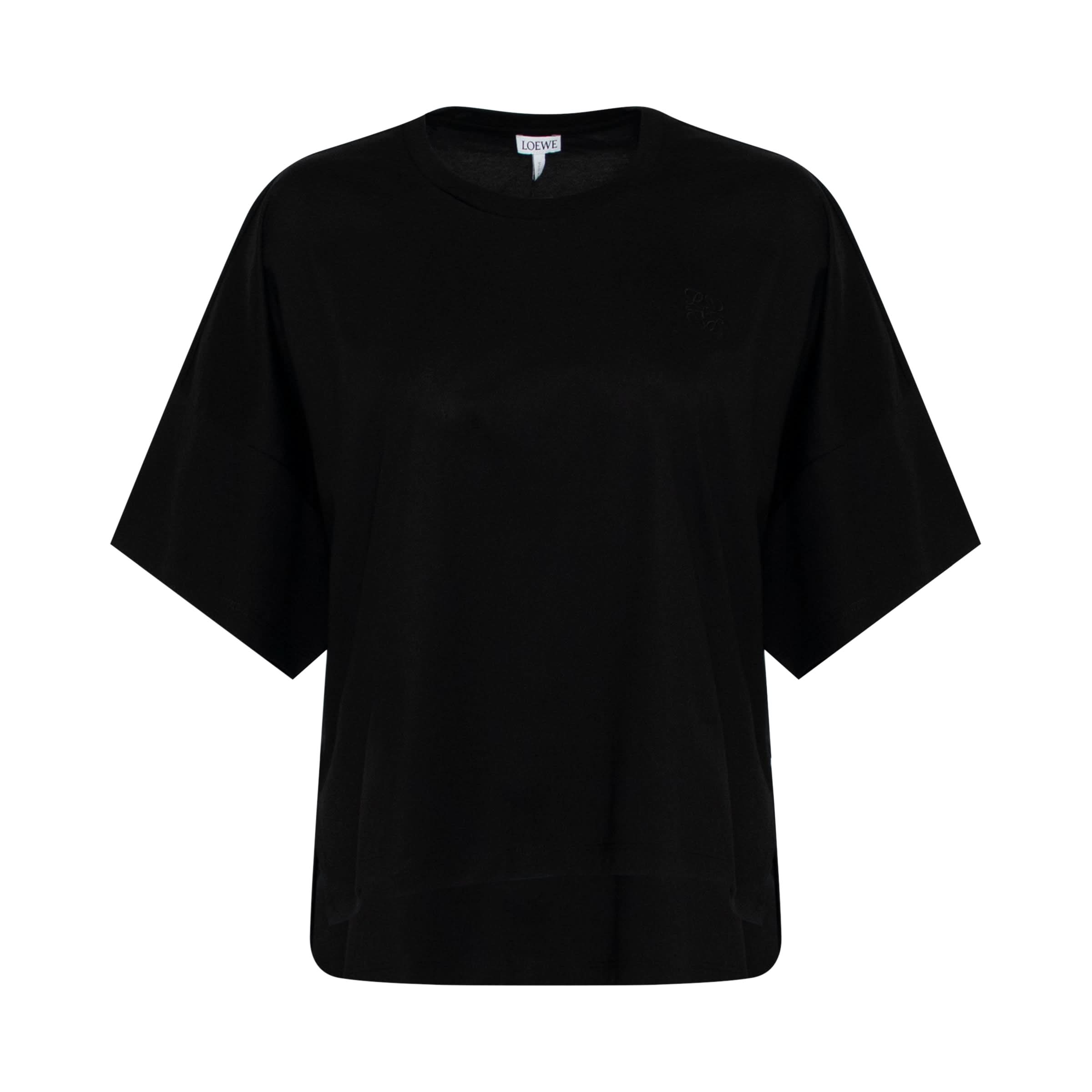 Short Oversize Anagram T-Shirt in Black