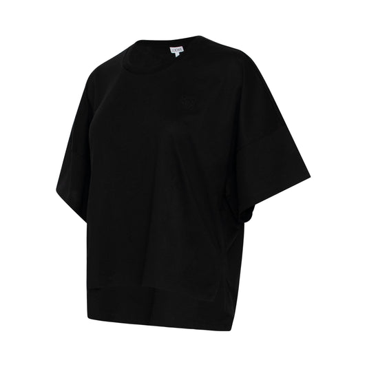 Short Oversize Anagram T-Shirt in Black