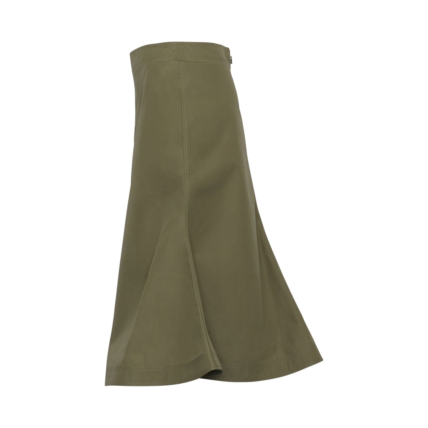 Midi Skirt in Khaki Green