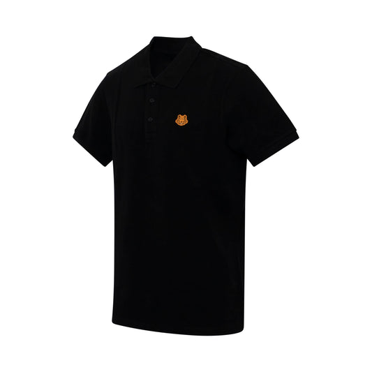 Tiger Crest Polo in Black