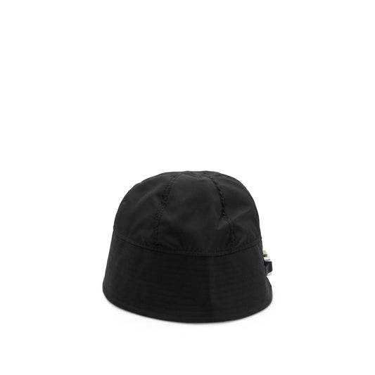 Bucket Hat With Buckle in Black