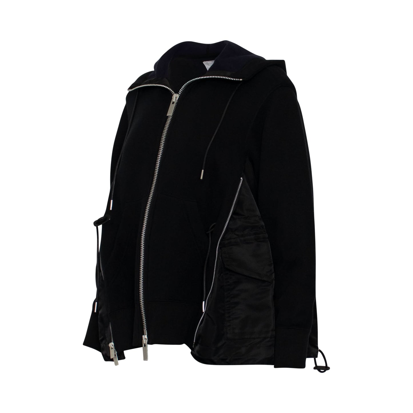 Classic MA-1 Zip Hoodie Black