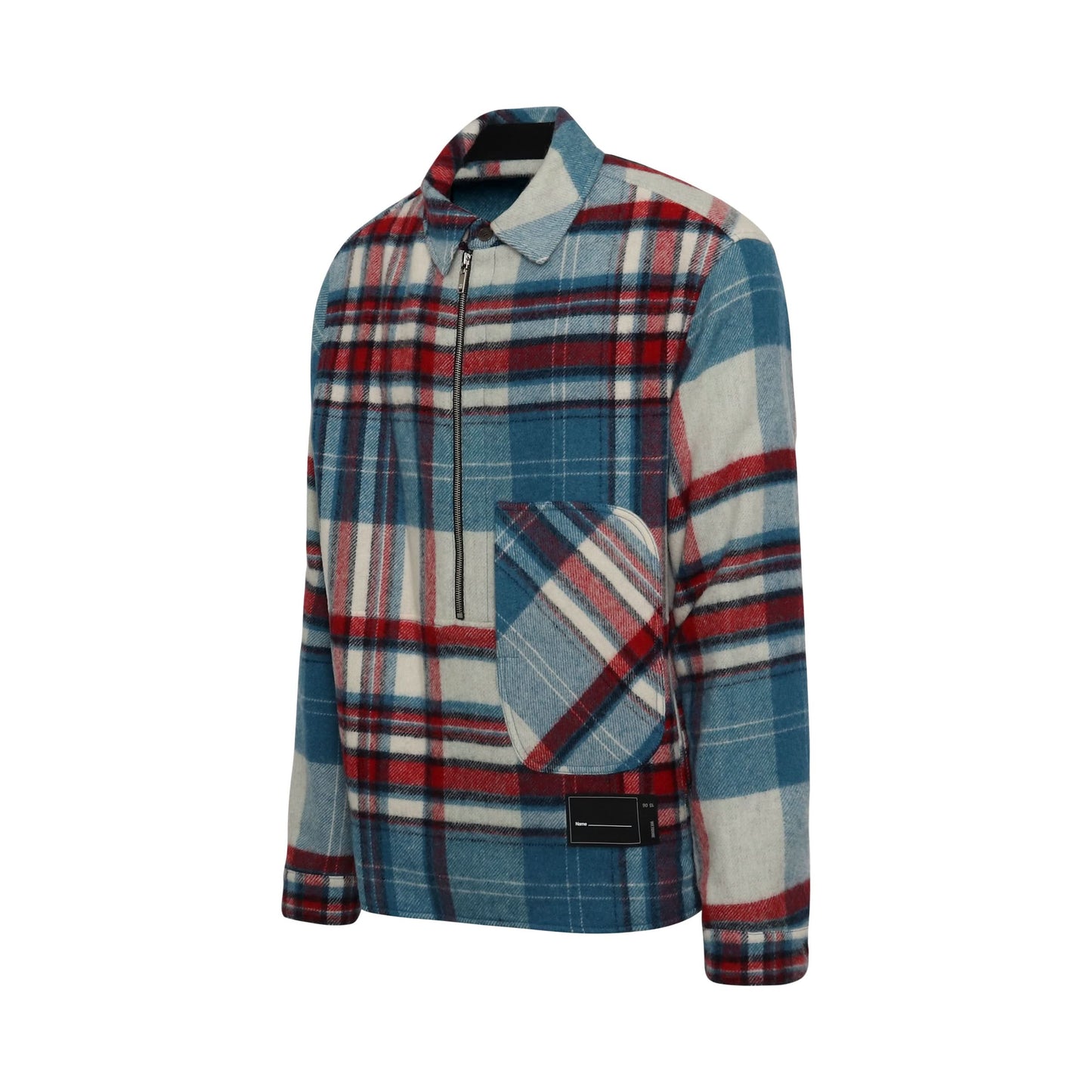 Check Anorak Wool Shirt in Blue