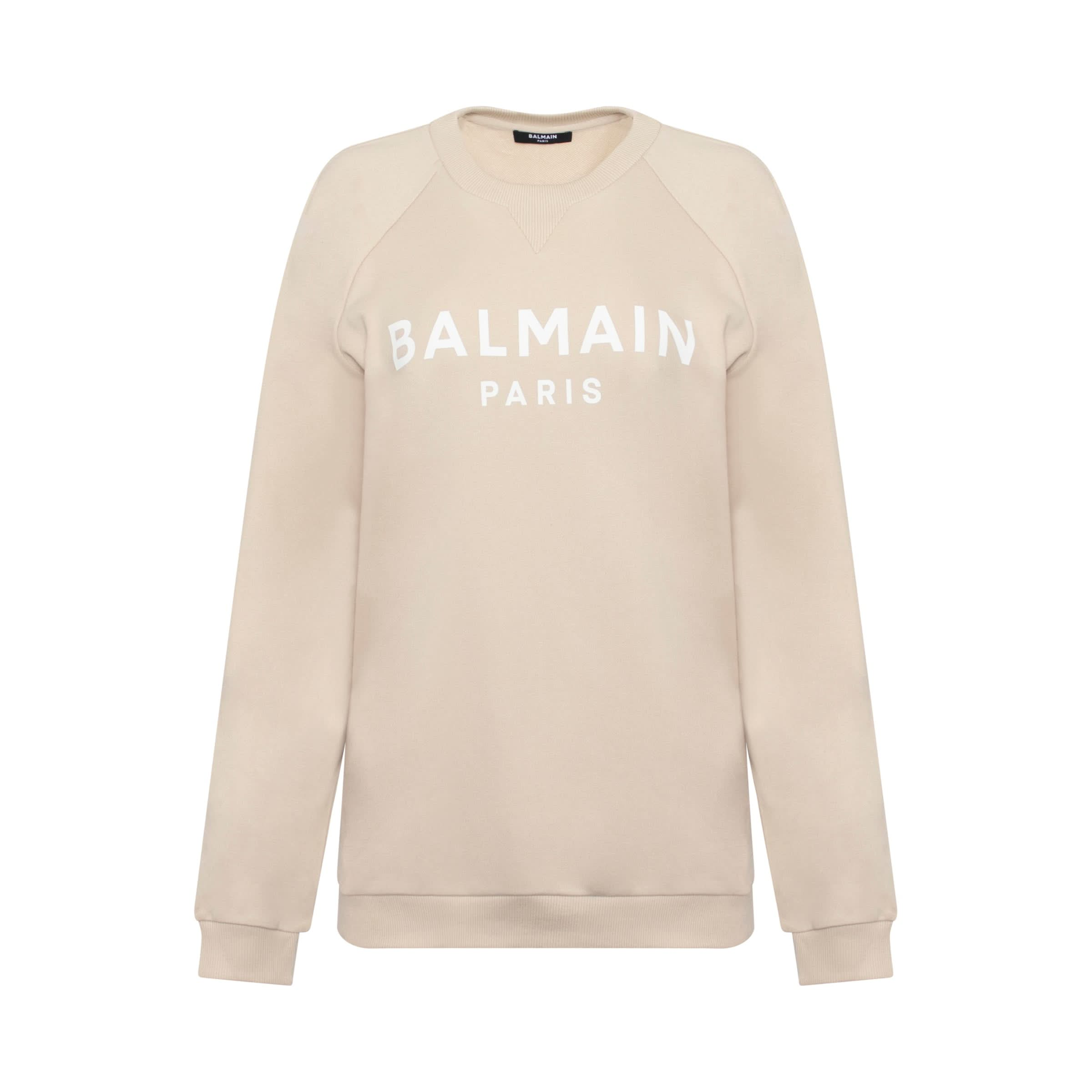 Printed Logo Sweatshirt in Ivory