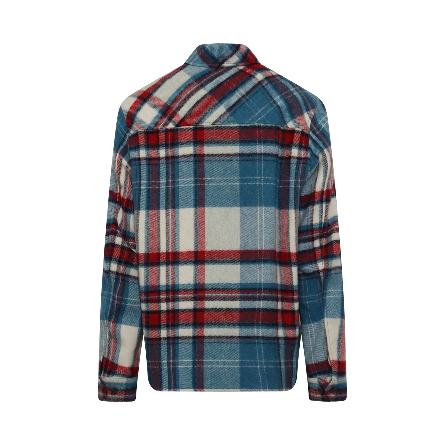 Check Anorak Wool Shirt in Blue