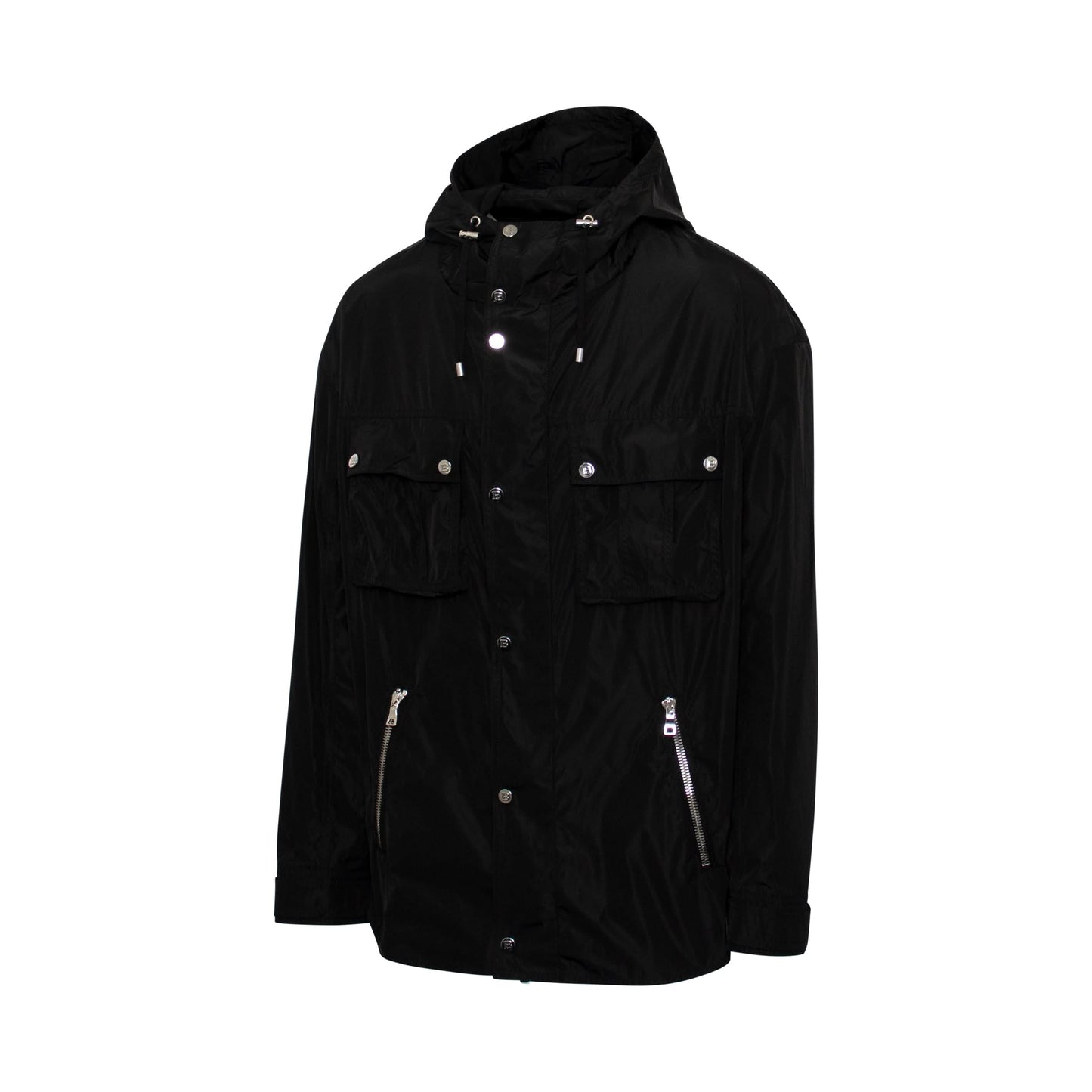 Windbreaker Zip Jacket in Black