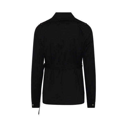 4 Pockets Outershirt Jacket in Black