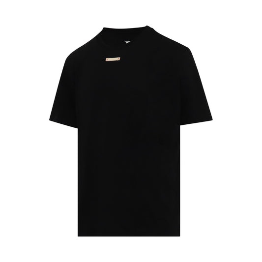 Patch Stitch Detail T-Shirt in Black