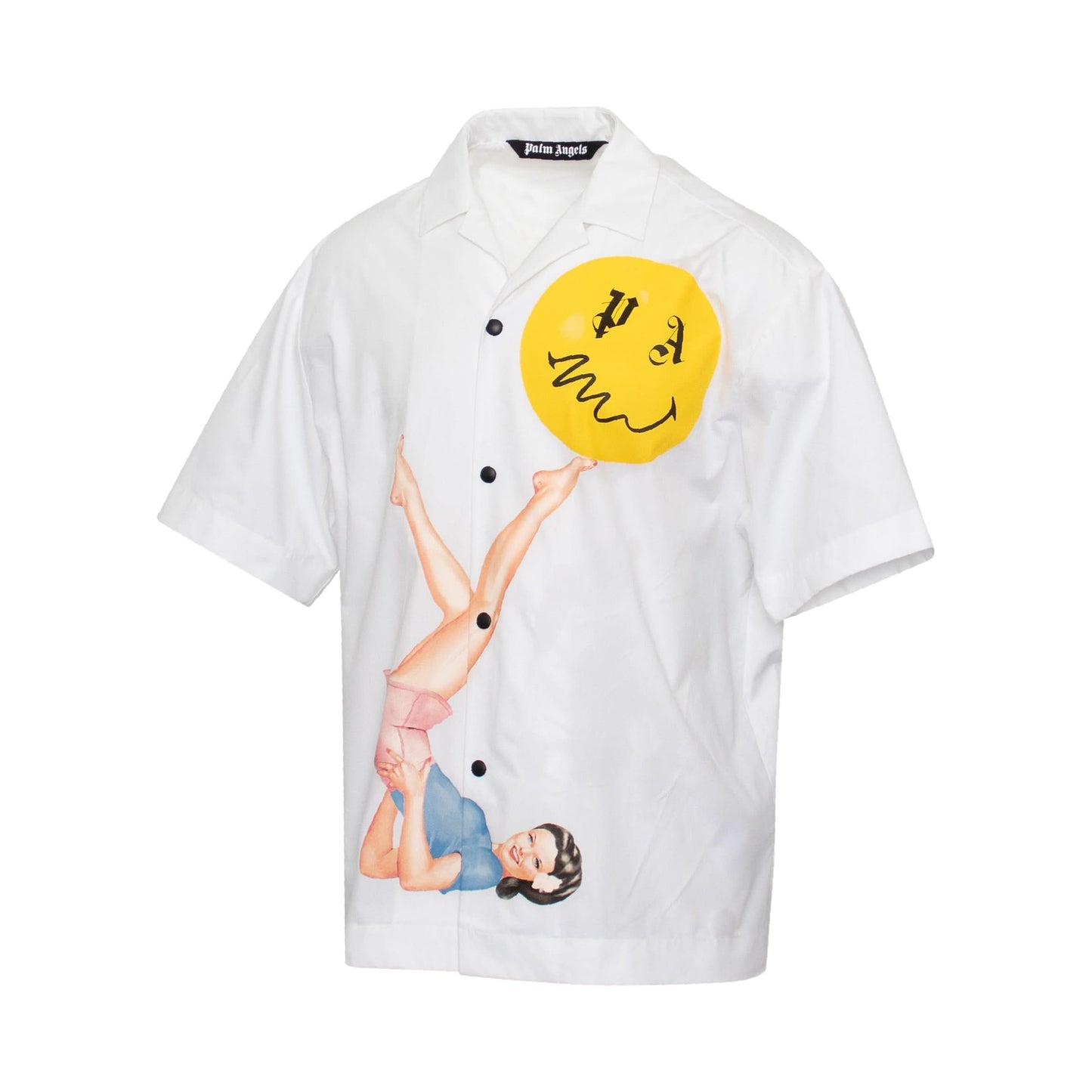 Juggler Pin Up Bowling Shirt in White