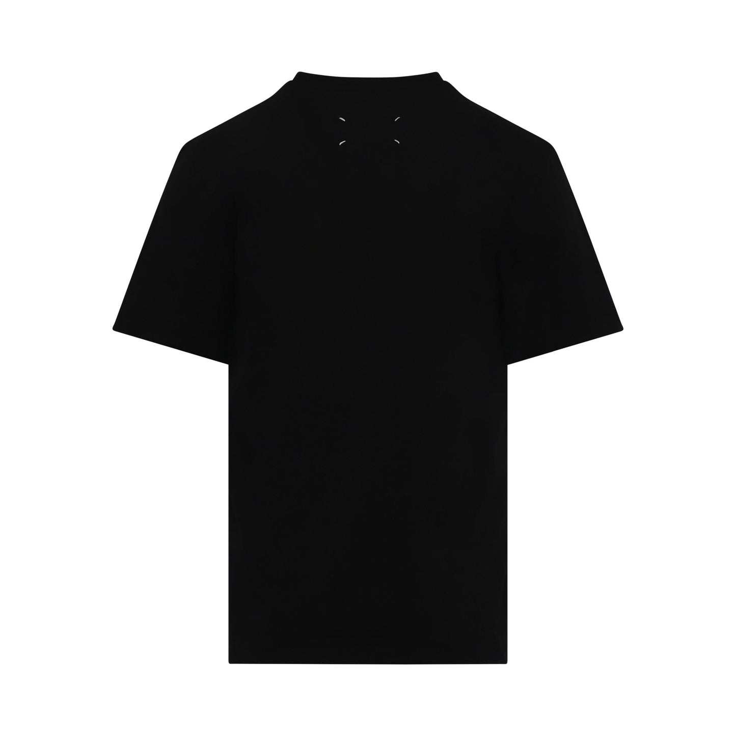 Patch Stitch Detail T-Shirt in Black