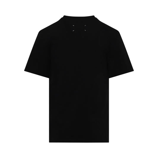 Patch Stitch Detail T-Shirt in Black