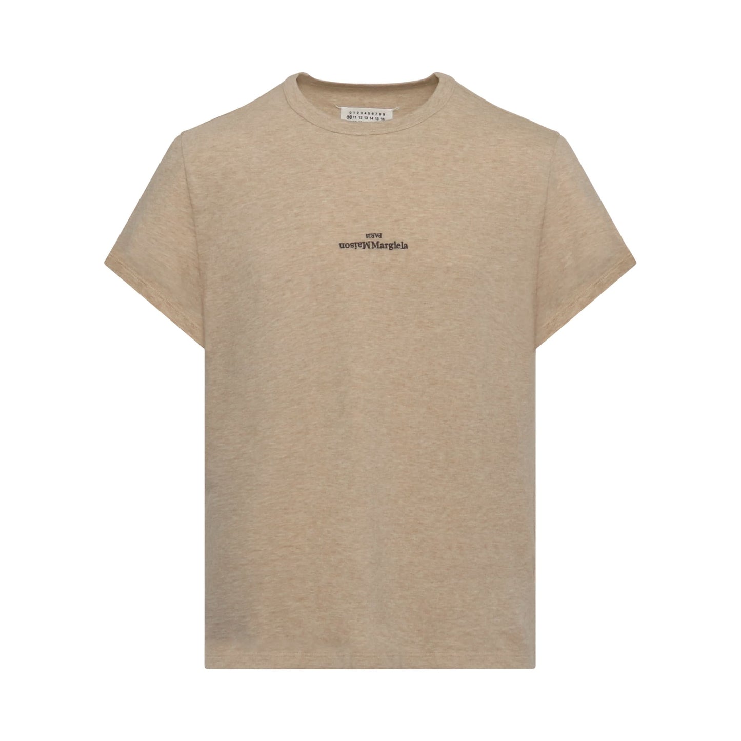 Embroidered Logo T-Shirt in Beige