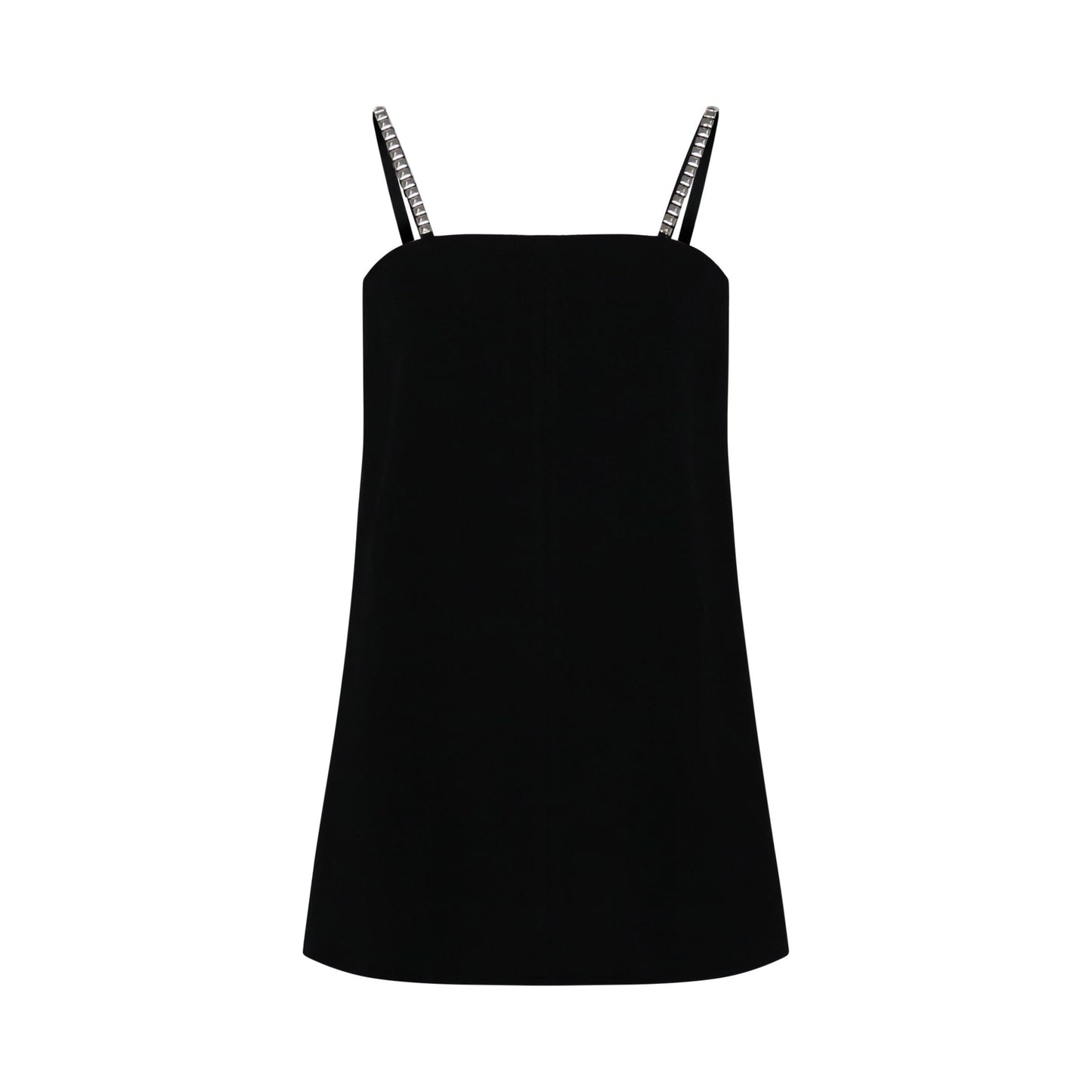 Wool Oversize Sleeveless Mini Dress in Black