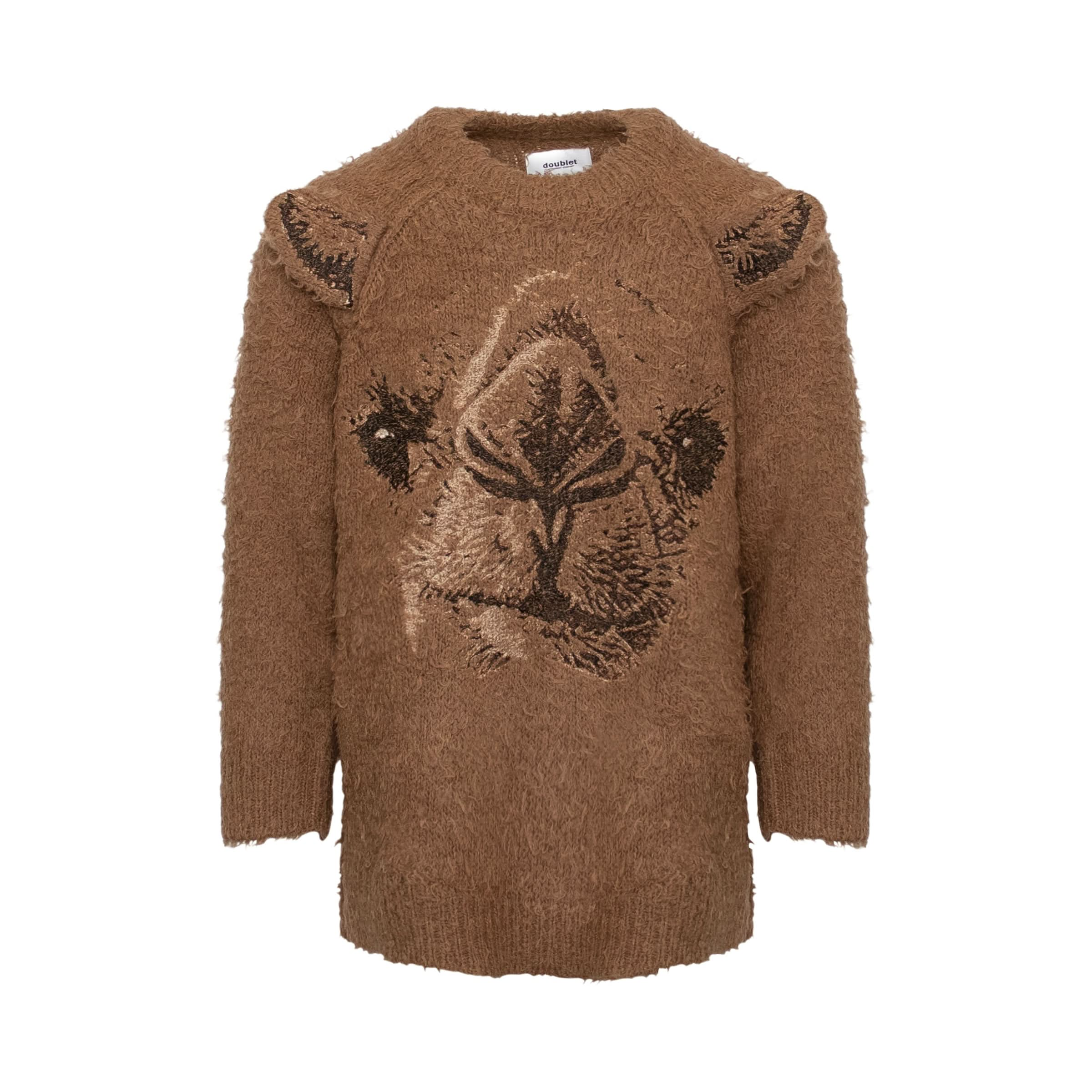 Camel Embroidery Knit Sweater in Camel