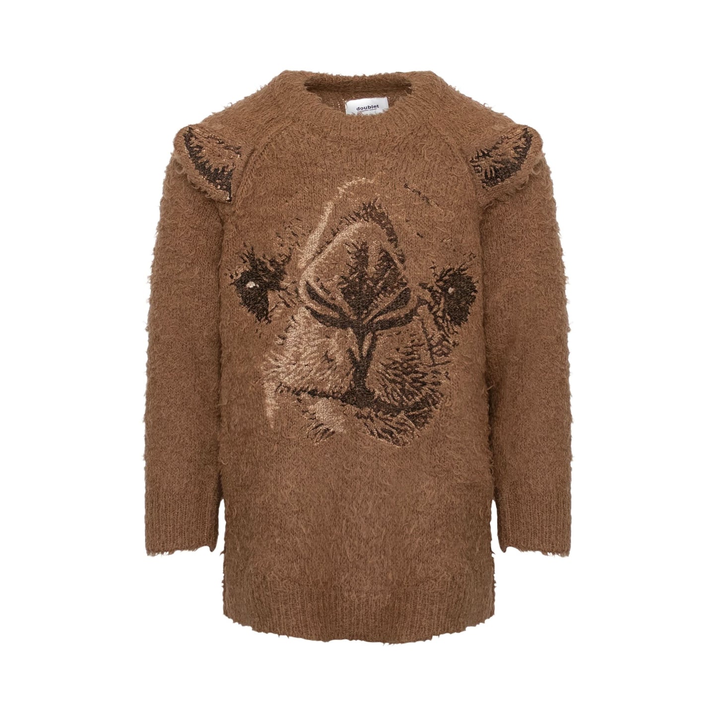 Camel Embroidery Knit Sweater in Camel