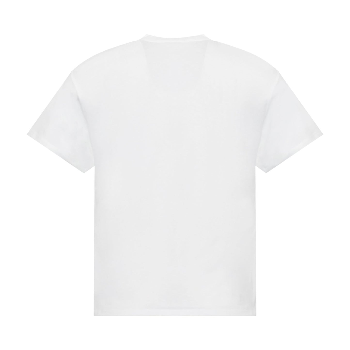 Classic 3 Buttons Flocked Logo T-Shirt in White