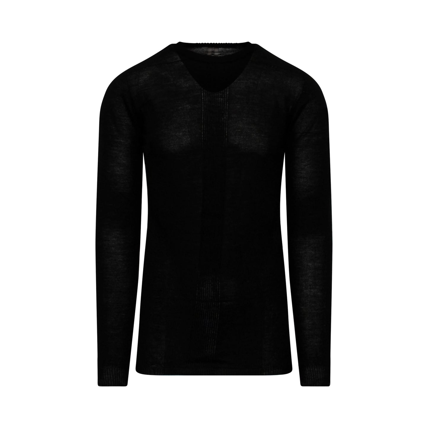 Biker Round Neck Knitwear in Black