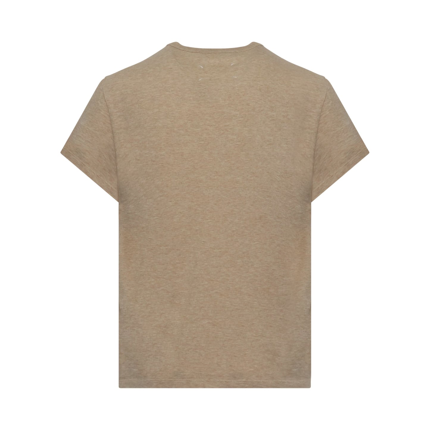 Embroidered Logo T-Shirt in Beige