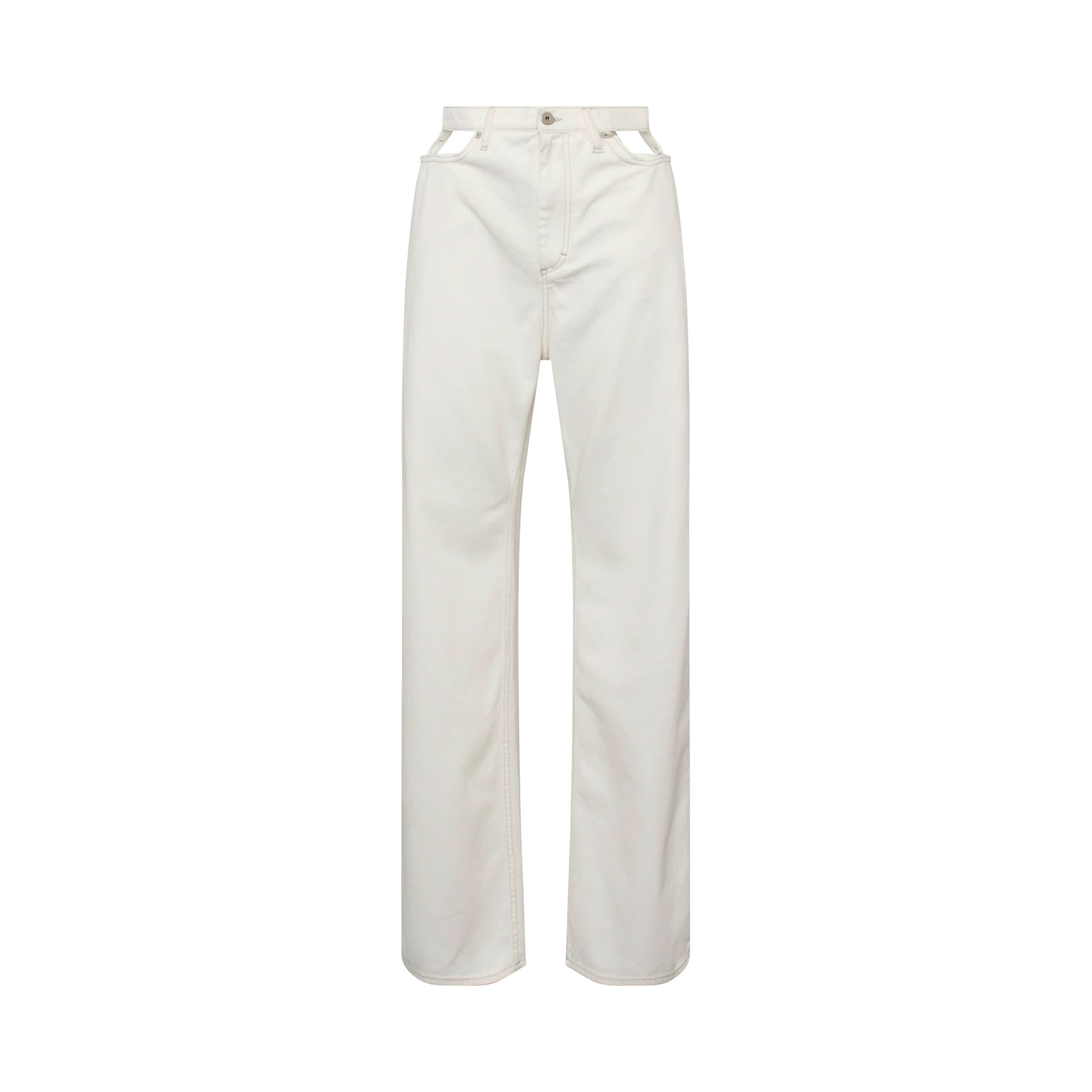 Decortique Cut Out Jeans in White