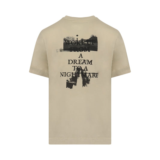 Nightmare Logo T-Shirt in Off Tan