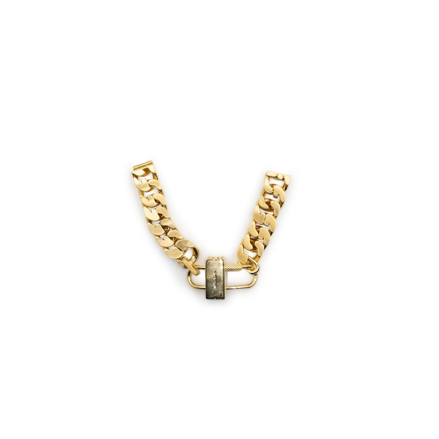 G Chain Gold Lock Small Bracelet in Gold