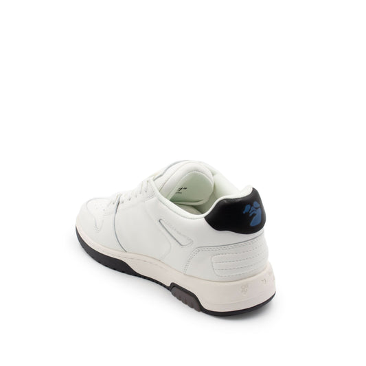 Out Of Office Calf Leather Sneaker in White/Black