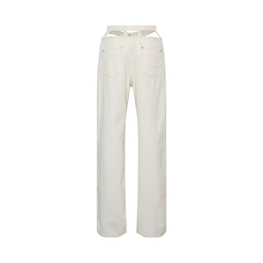 Decortique Cut Out Jeans in White