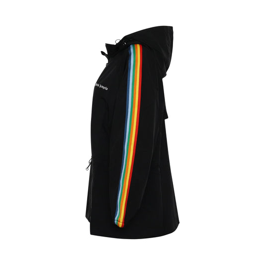 Rainbow Track Windbreaker in Black