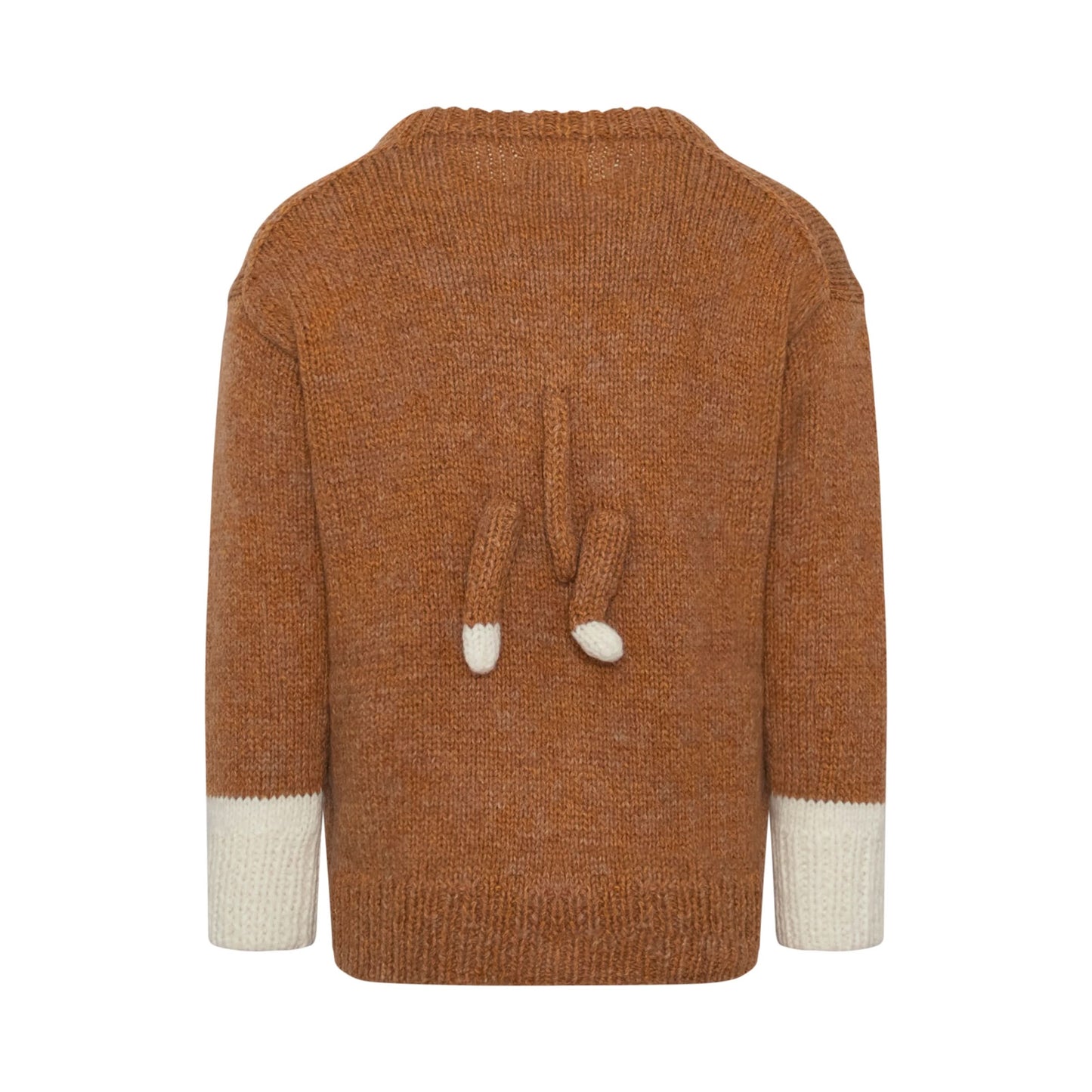 Stuffed Cat Hand-Knitting Sweater in Camel