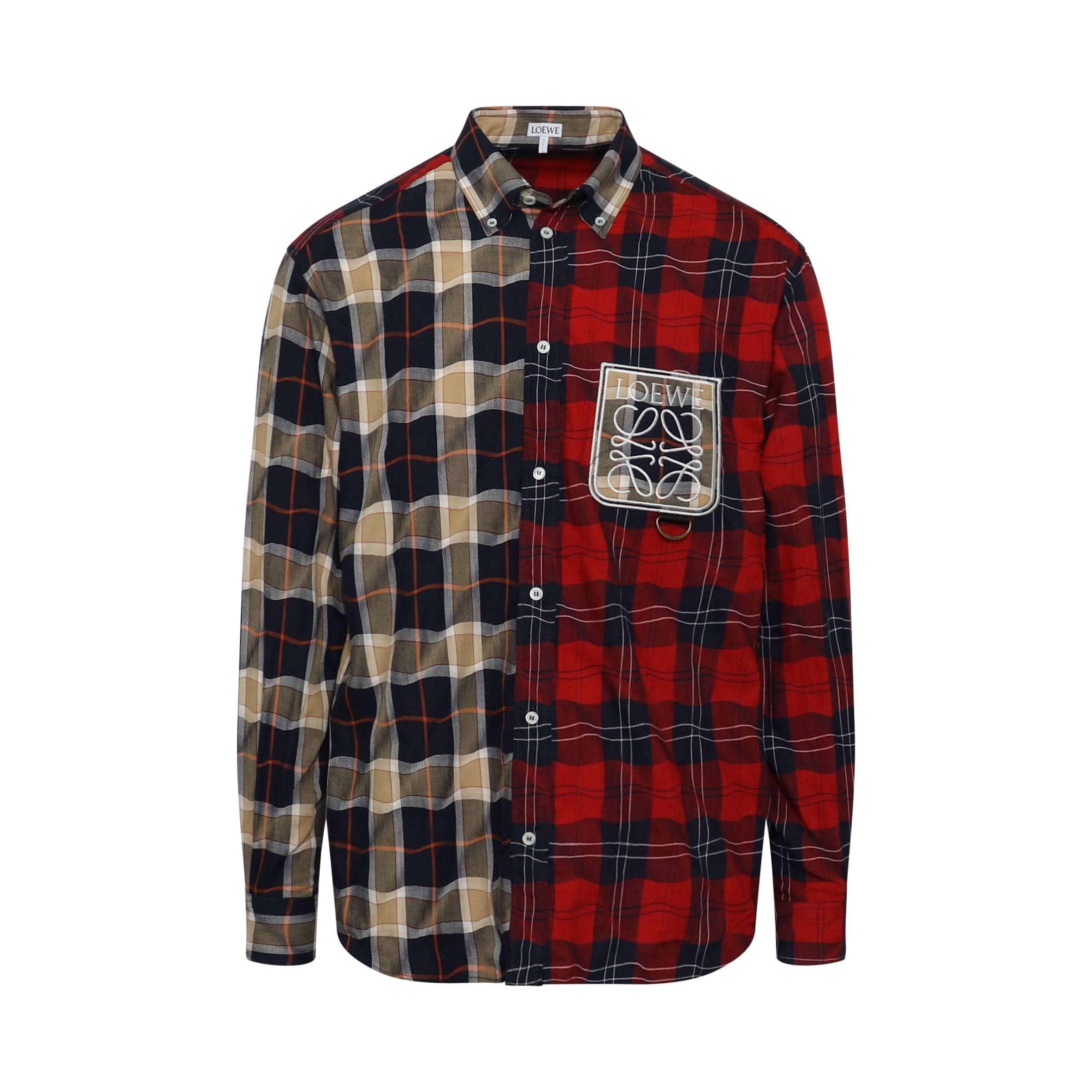 Patchwork Check Shirt in Multicolorcolor