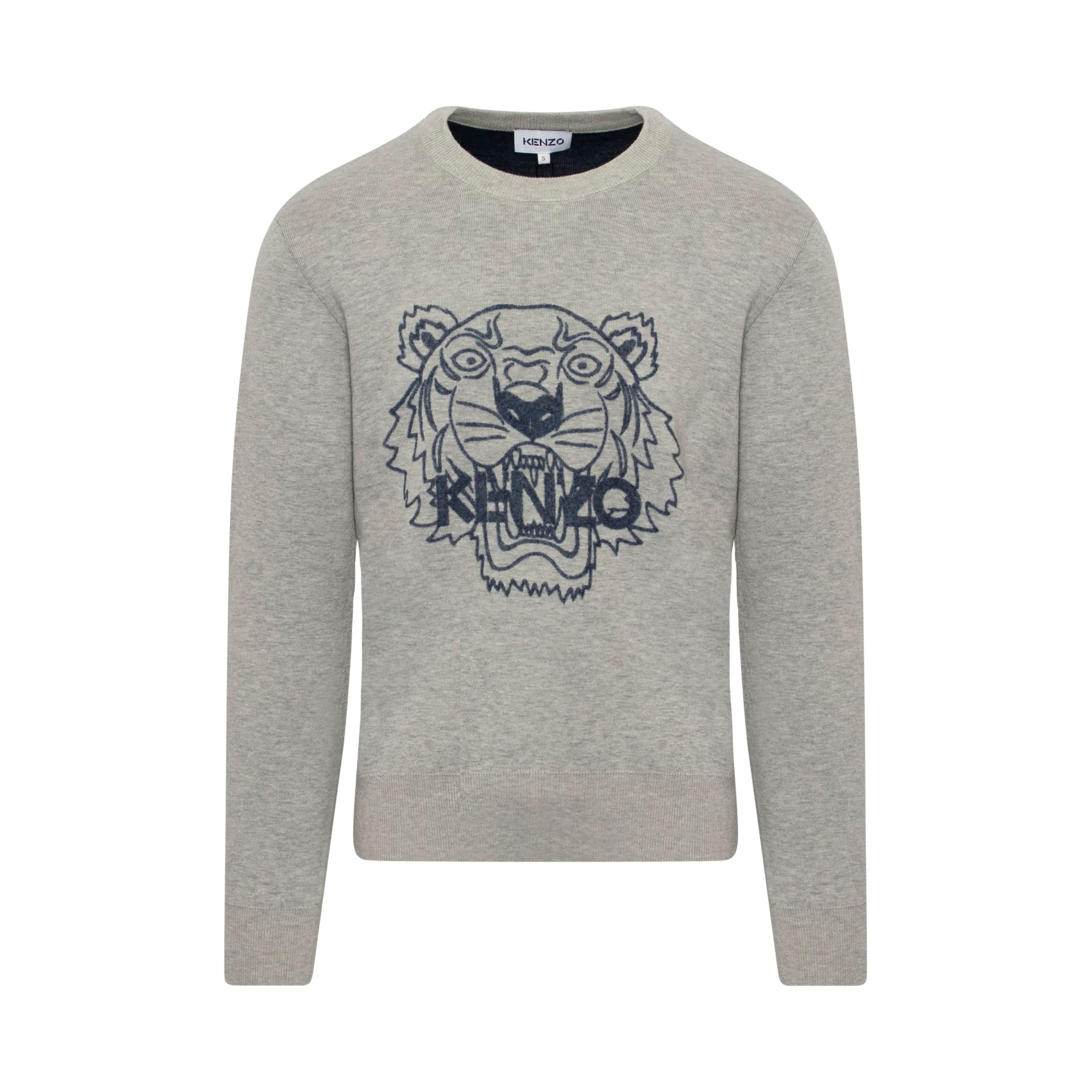 Classic Tiger Jumper in Pearl Grey