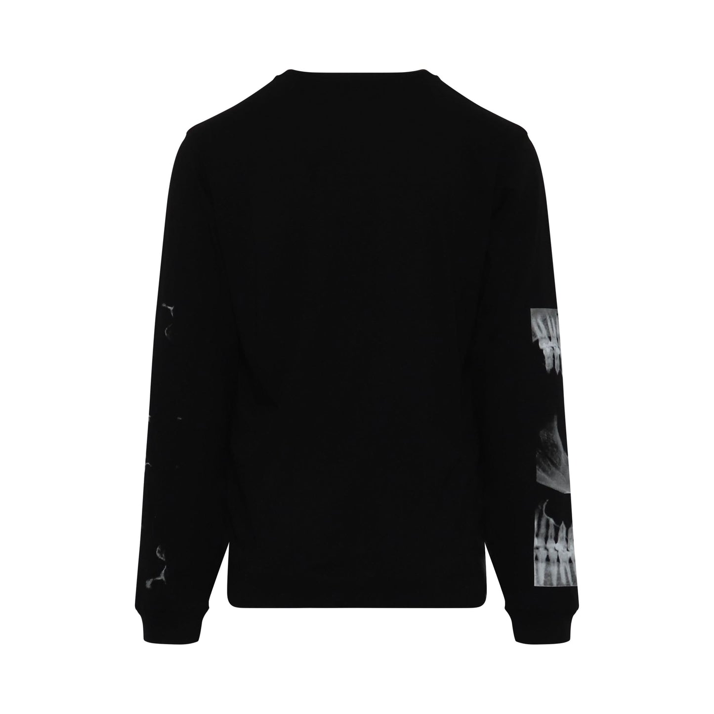 Triple Print Long Sleeve T-Shirt in Black