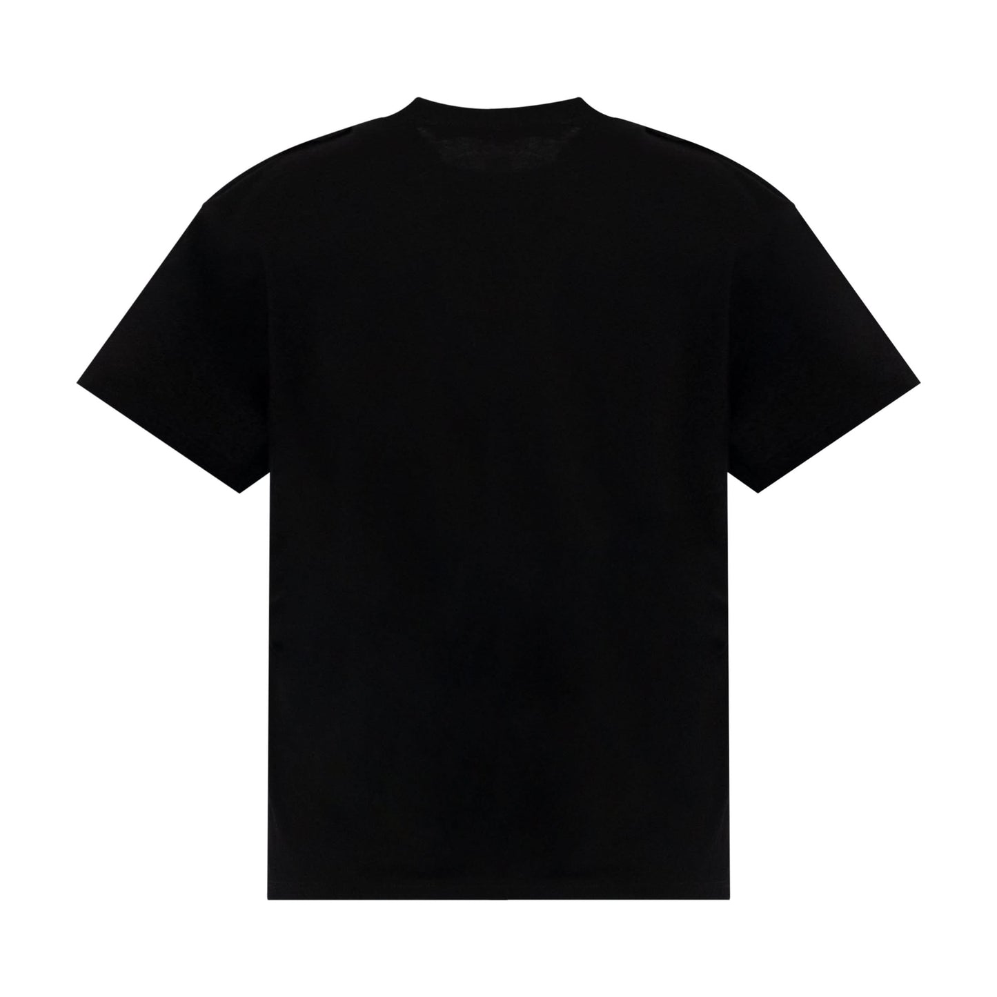 Classic 3 Buttons Flocked Logo T-Shirt in Black