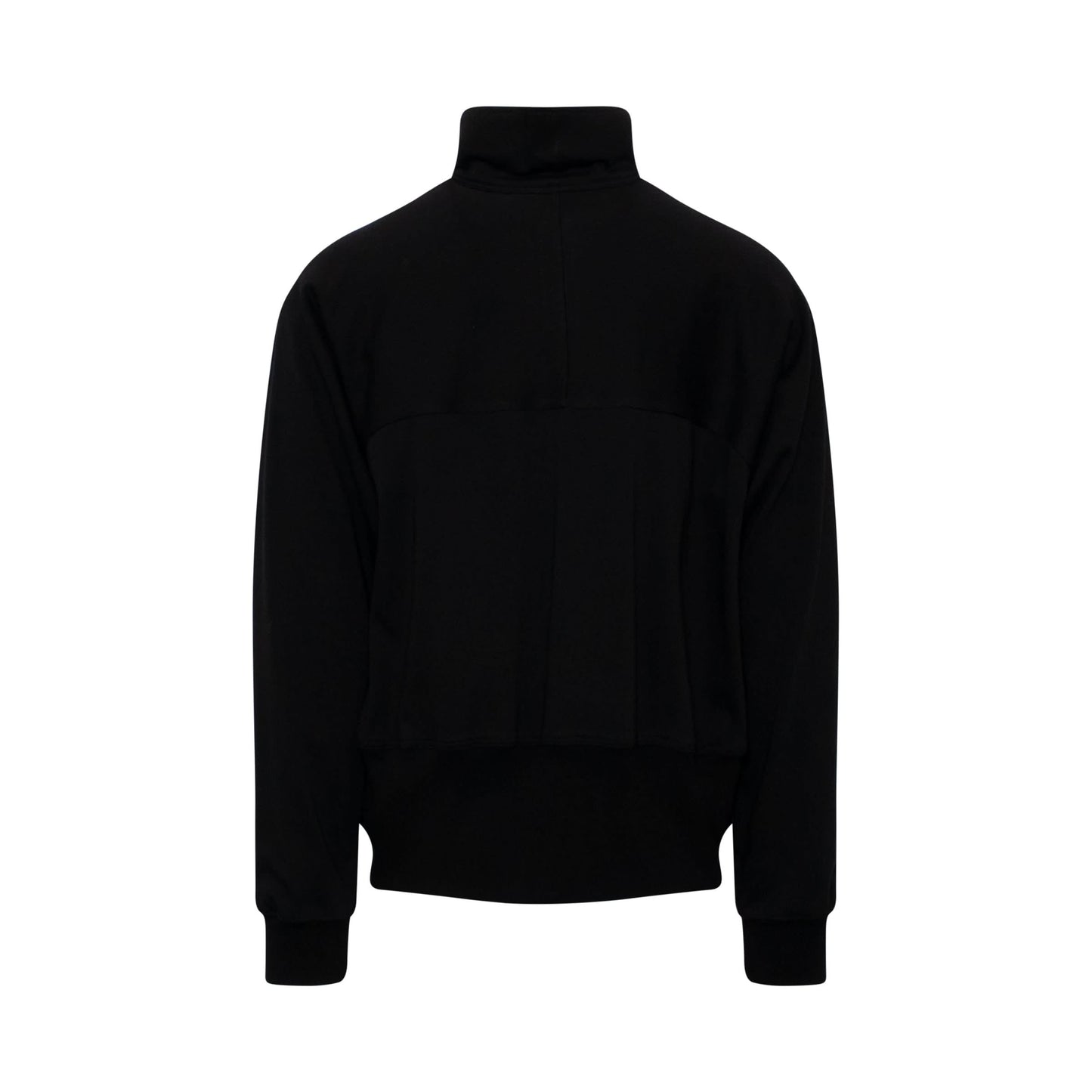 Zip Front Track Jacket in Black