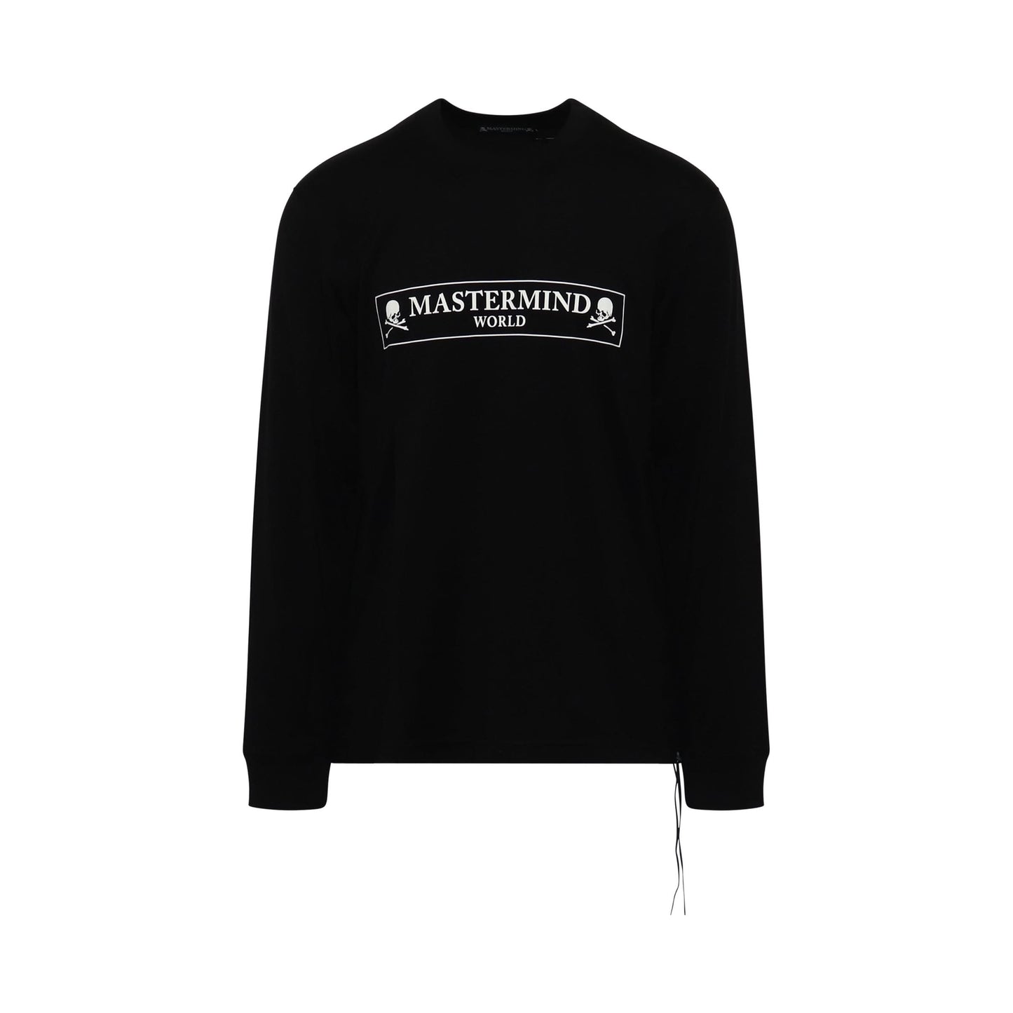 Boxed Logo Long Sleeve T-Shirt in Black