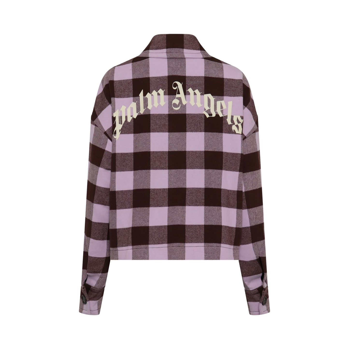 Logo Oversize Shirt Jacket in Purple