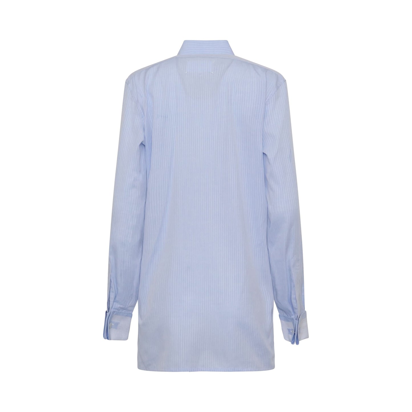 Long Sleeve Stripe Shirt in Light Blue