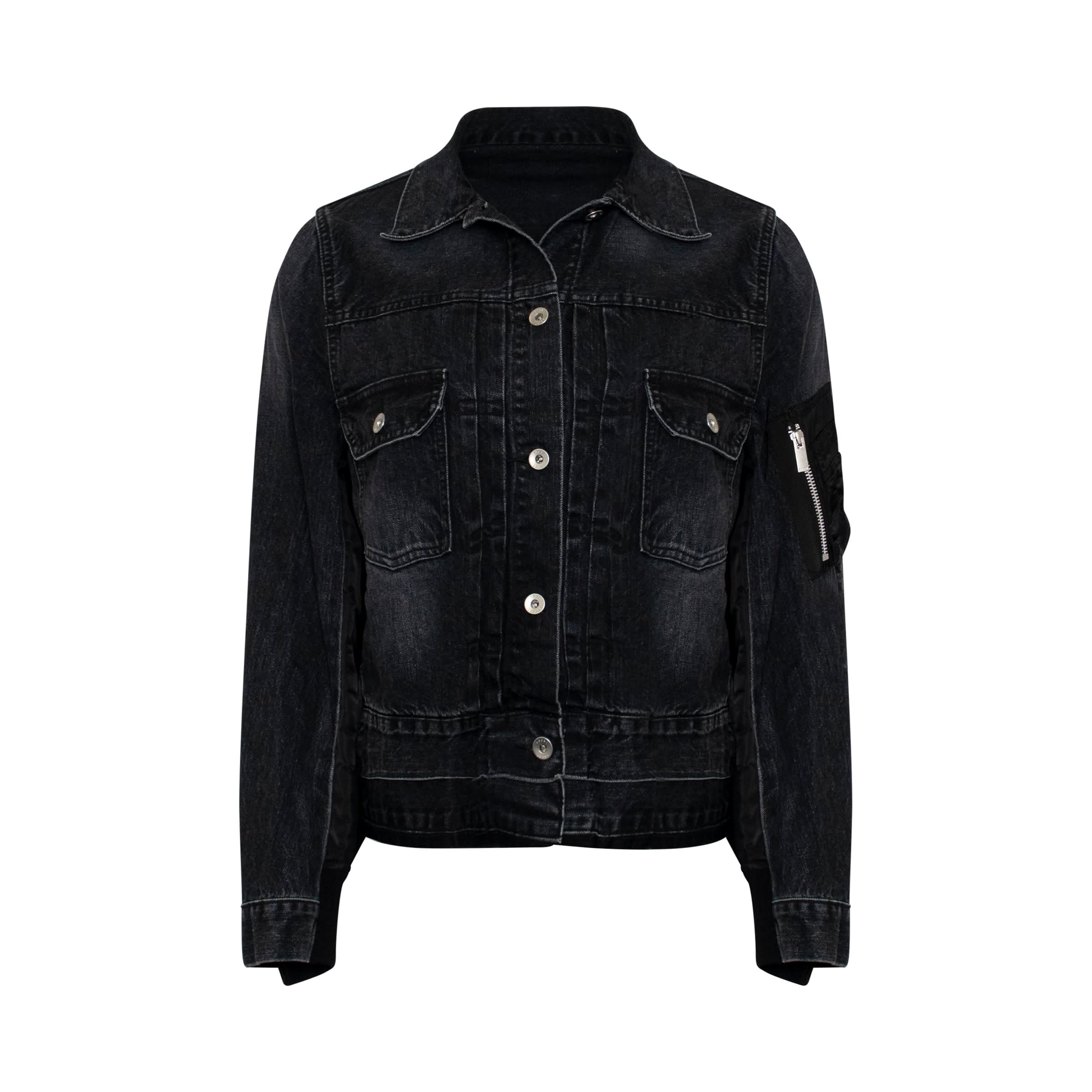 Classic MA-1 Denim Jacket Black