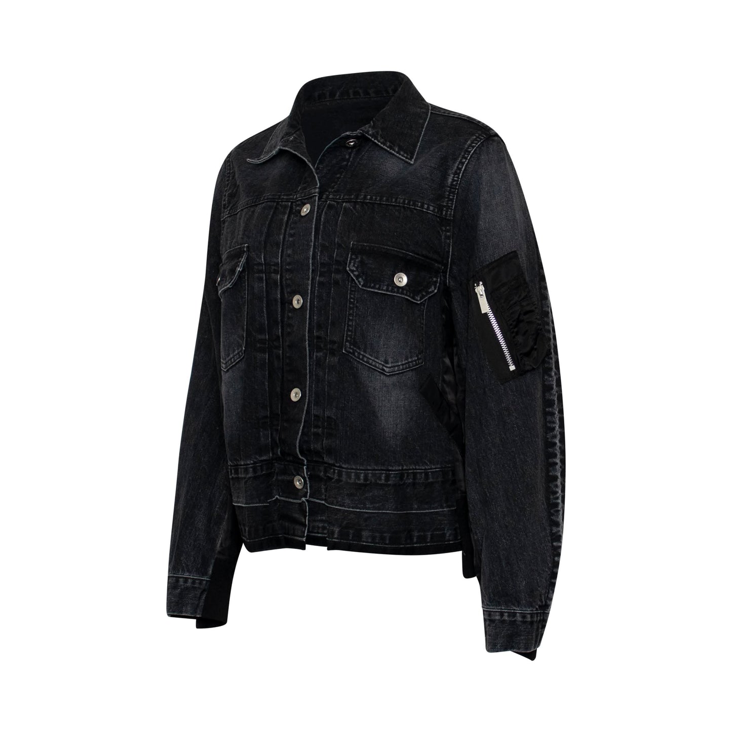 Classic MA-1 Denim Jacket Black