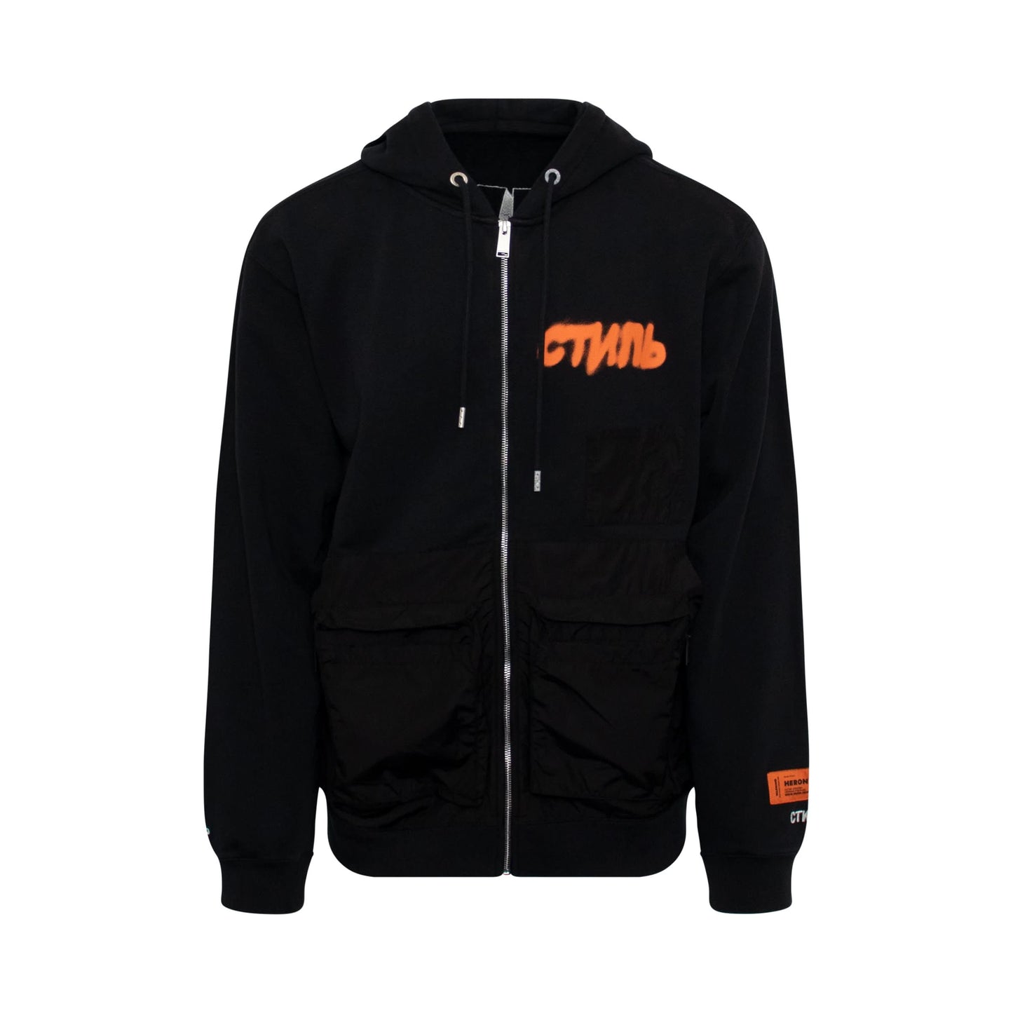 CTNMB Spray Zip Hoodie in Black