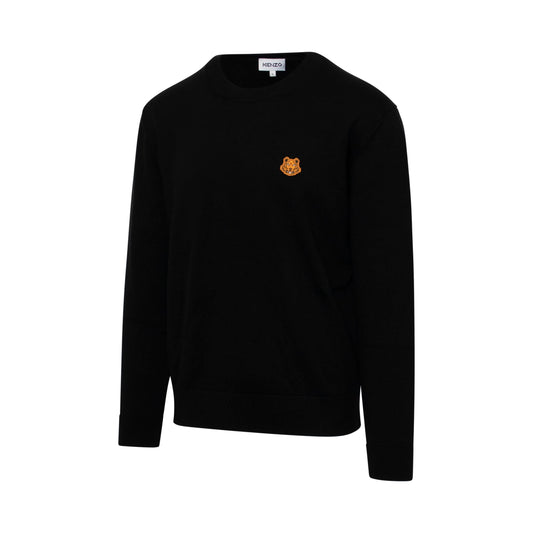 Tiger Crest Jumper in Black