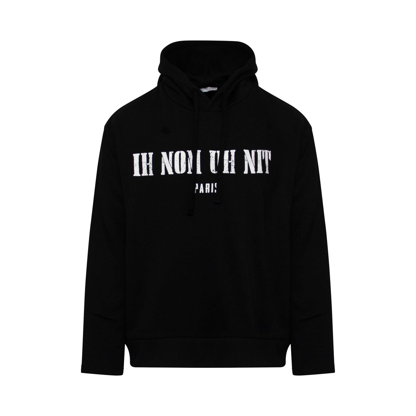 Military Logo Hoodie in Black