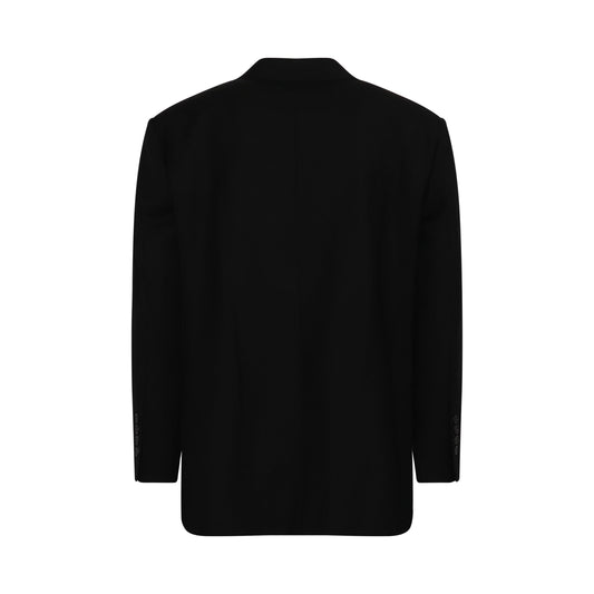 Oversized Suit Logo Blazer in Black