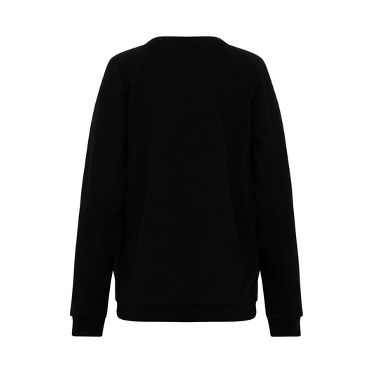 Balmain Printed Logo Sweatshirt in Black/White