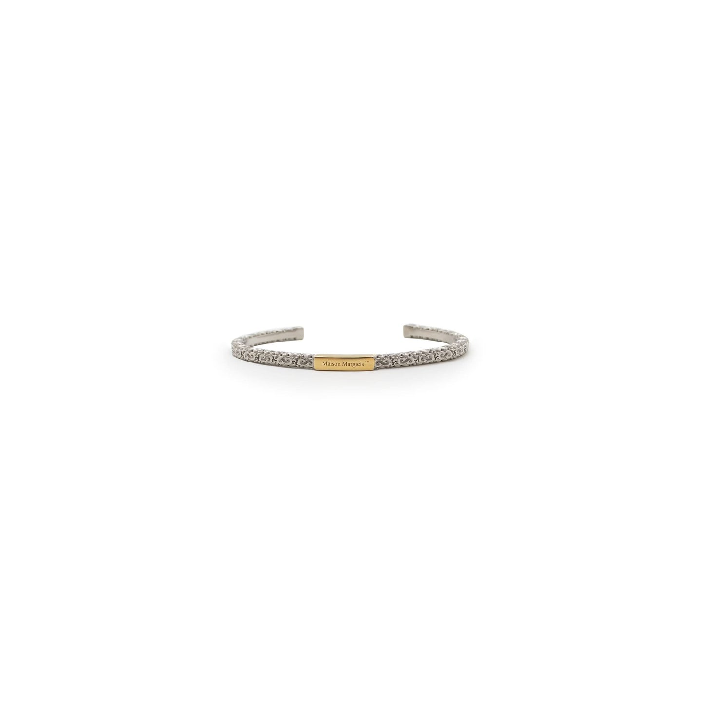 Logo Engraved Bracelet in Silver/Gold