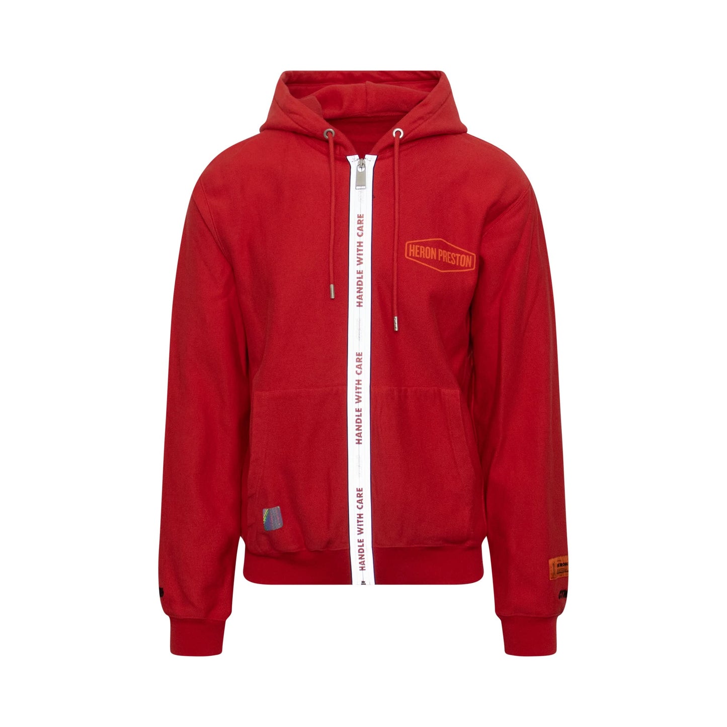 Handle Zip Hoodie in Red